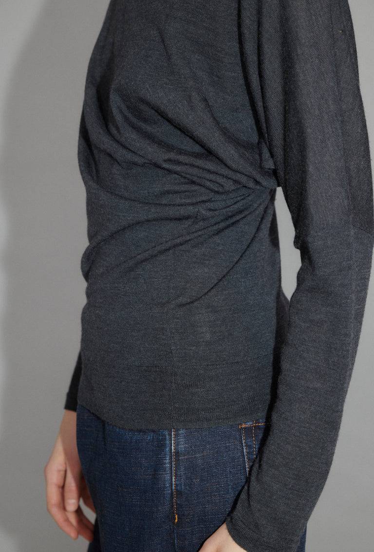 Odeeh Merino Extrafine Pullover, Charcoal Saisonschlussverkauf