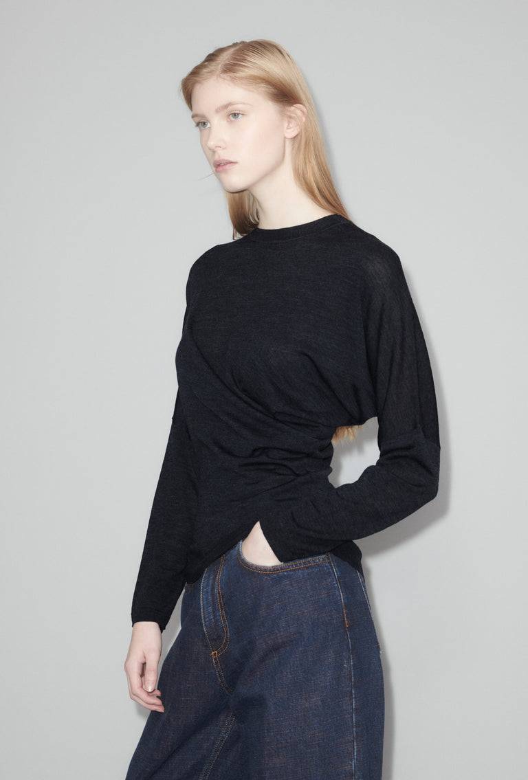 Odeeh Merino Extrafine Pullover, Jet Black Black Friday