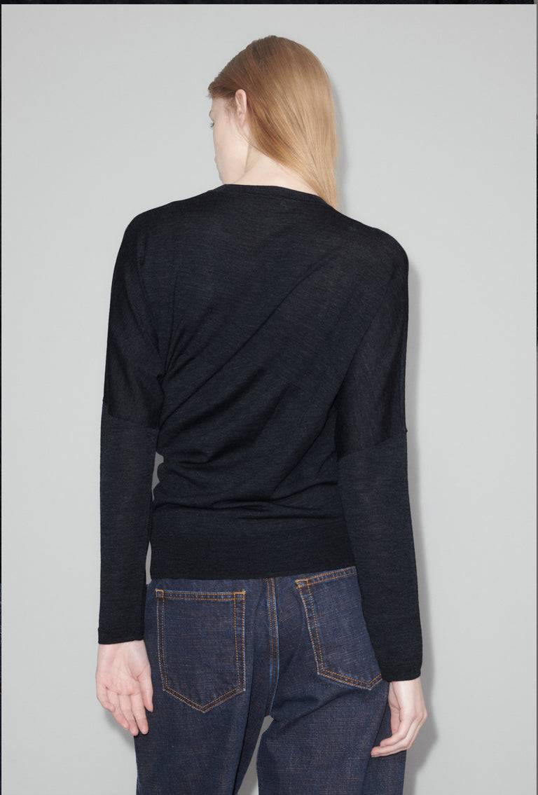 Odeeh Merino Extrafine Pullover, Jet Black Black Friday