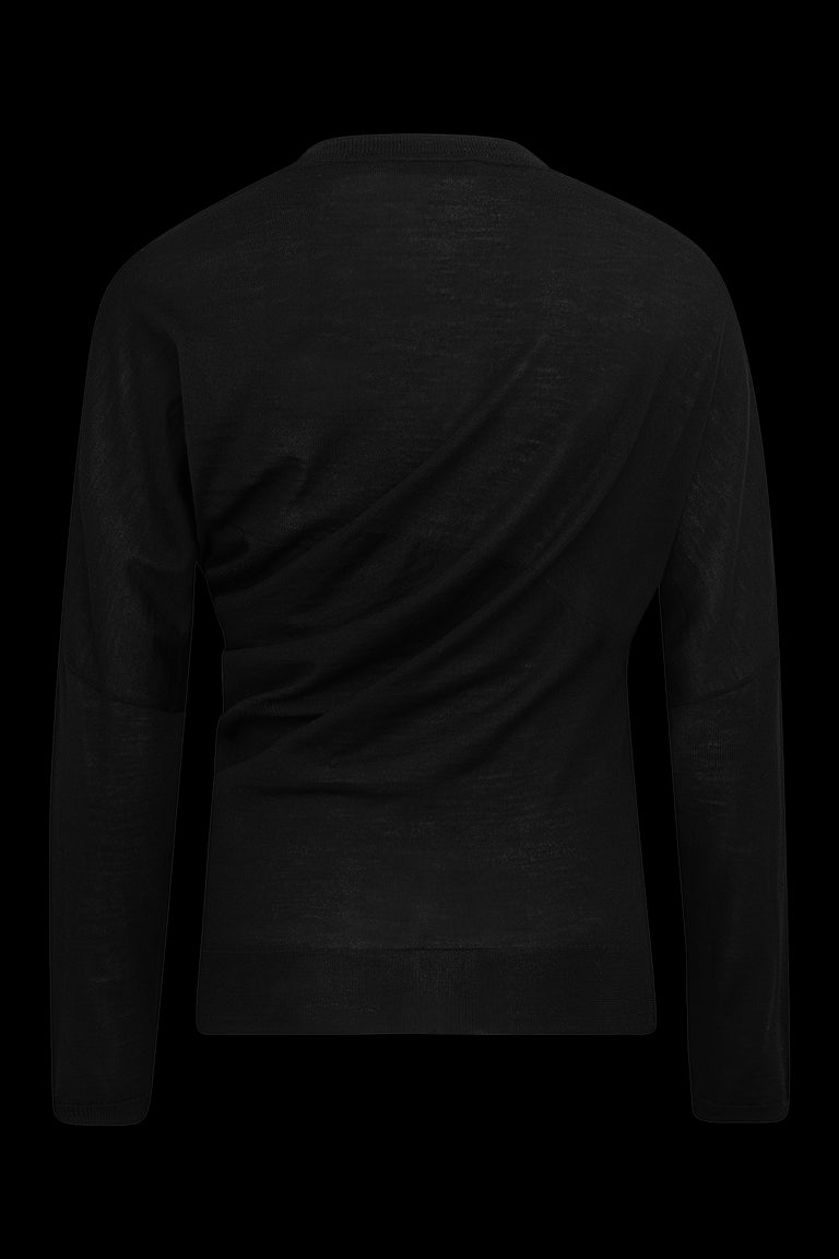 Odeeh Merino Extrafine Pullover, Jet Black Black Friday