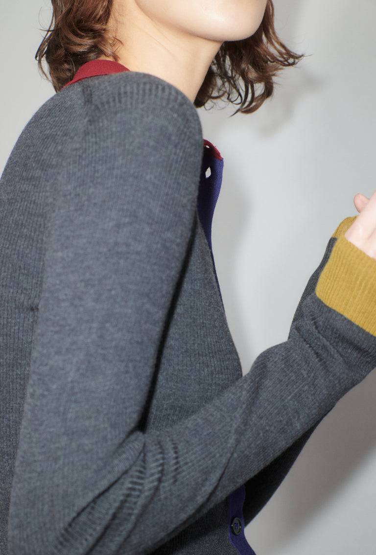 Odeeh Stretch Merino Cardigan, Charcoal Cyber Monday