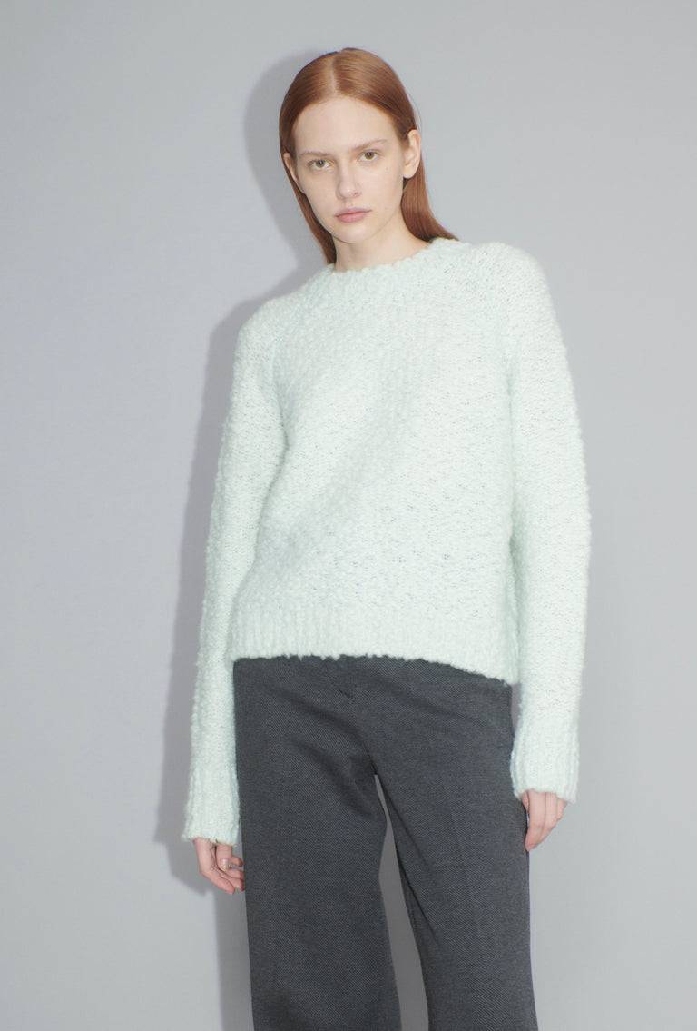 Odeeh Fluffy Wick-Yarn Pullover, Ice Green Vatertagsangebot