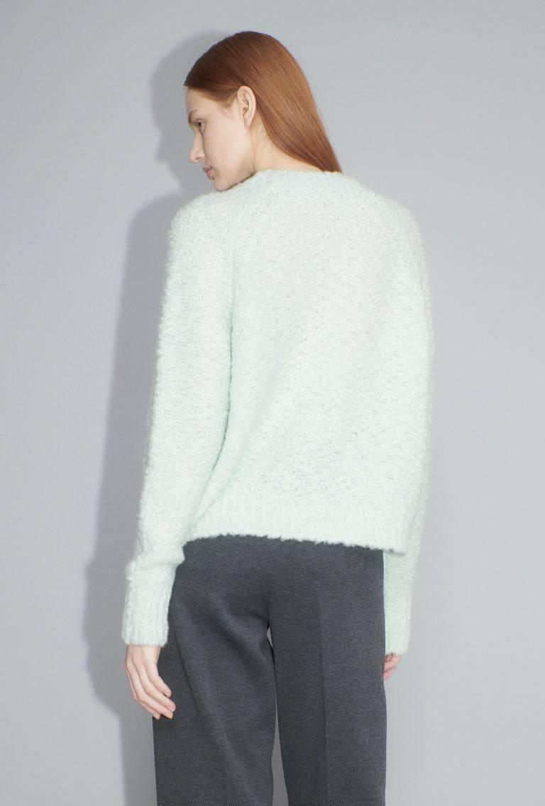 Odeeh Fluffy Wick-Yarn Pullover, Ice Green Vatertagsangebot
