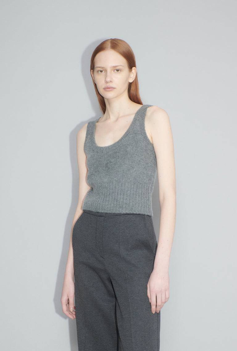 Odeeh Cashair Top, Heather Grey Valentinstagsangebot