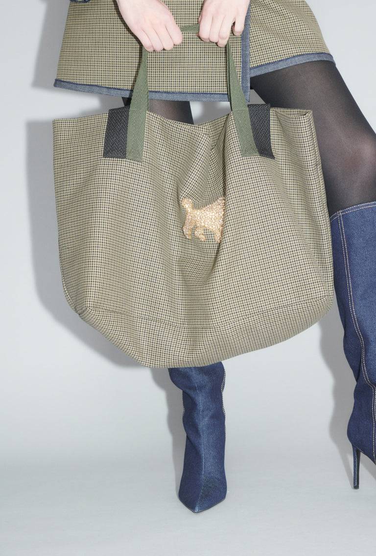 Odeeh Bounded Denim Tasche, Khaki Räumungsverkauf