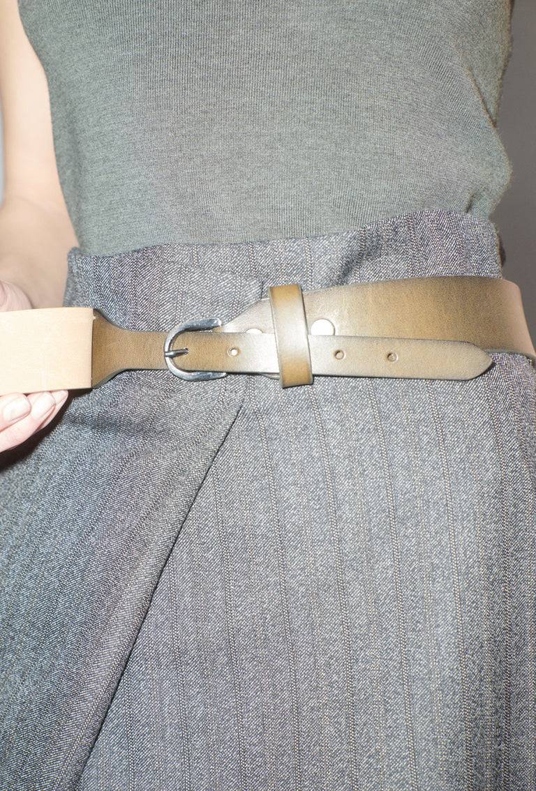 Odeeh Leather Belt, Brown Olive Wochenangebot
