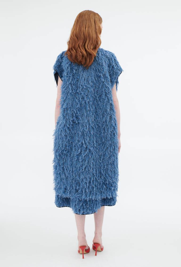 Odeeh Delavé Fringes Weste, Light Indigo Bis zu 50% Rabatt