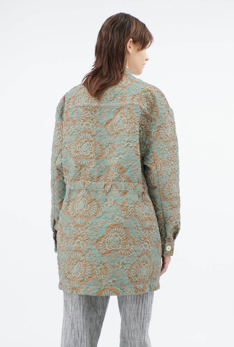 Odeeh Flower Camouflage Matelassé Jacke, Sea Green Bis zu 60% Rabatt