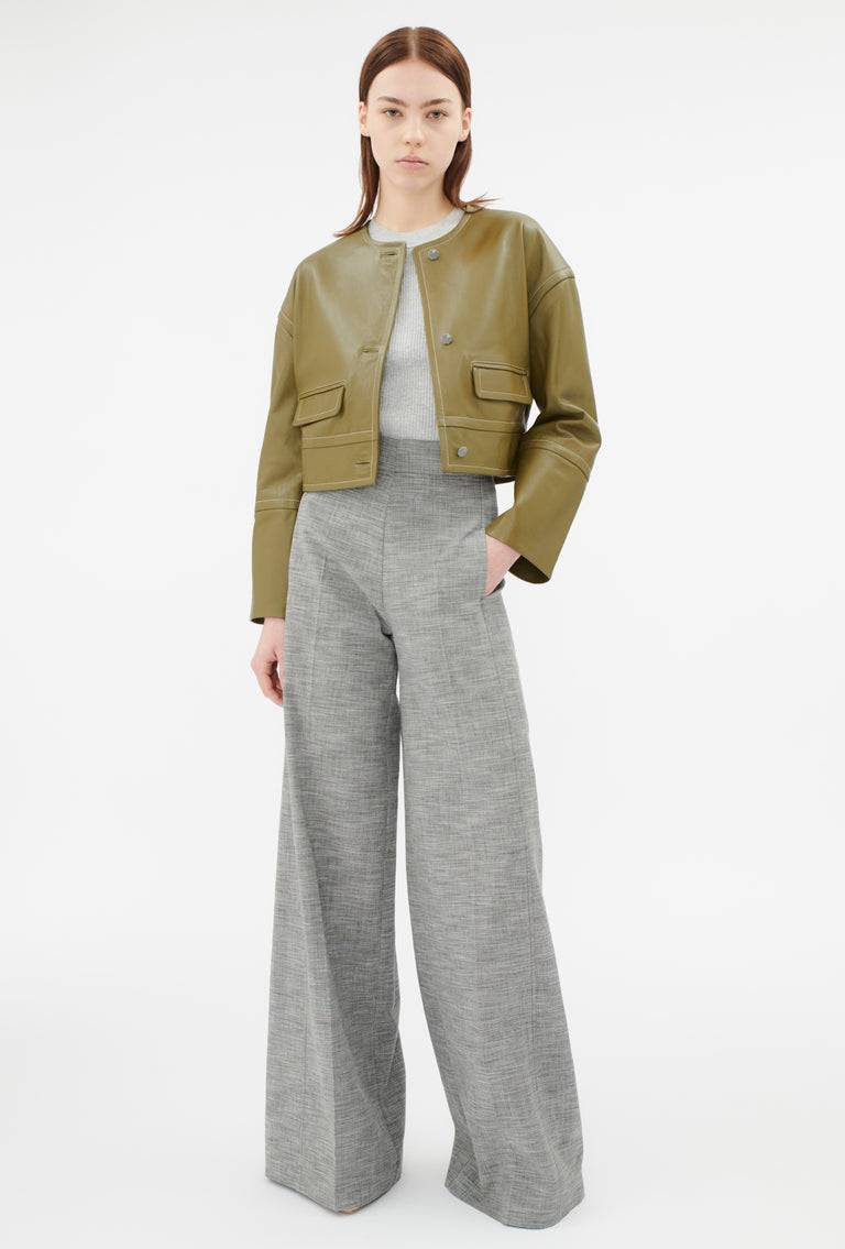 Odeeh Lamb Nappa Wet Look Jacke, Goldolive Bis zu 65% Rabatt