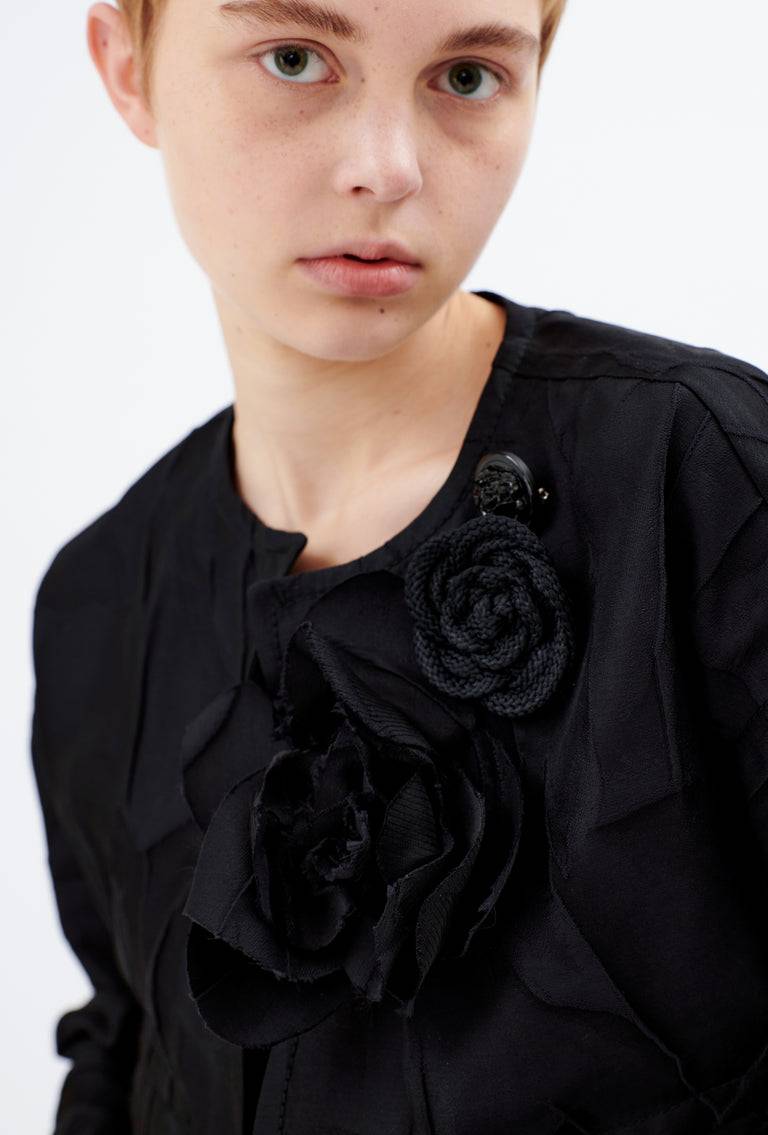 Odeeh Crinkled Duchesse Jacke, Jet Black Nur für heute