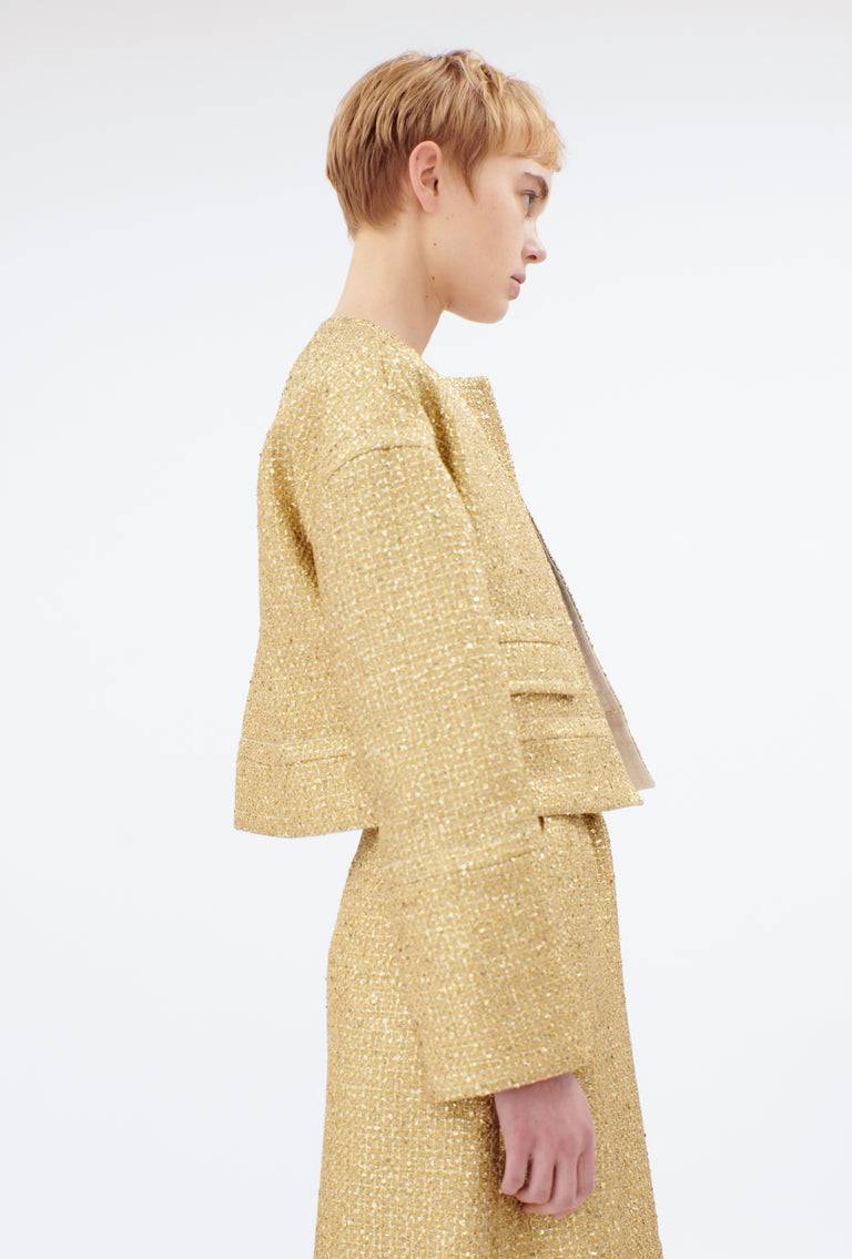 Odeeh Gold Brocade Jacke, Gold Super Rabatt