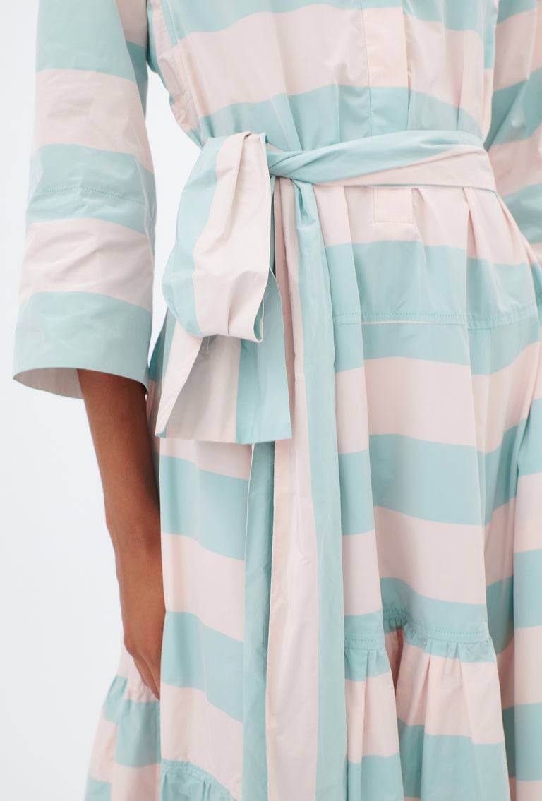 Odeeh Taffeta Block Stripe Kleid, Sorbet Fabrikladen