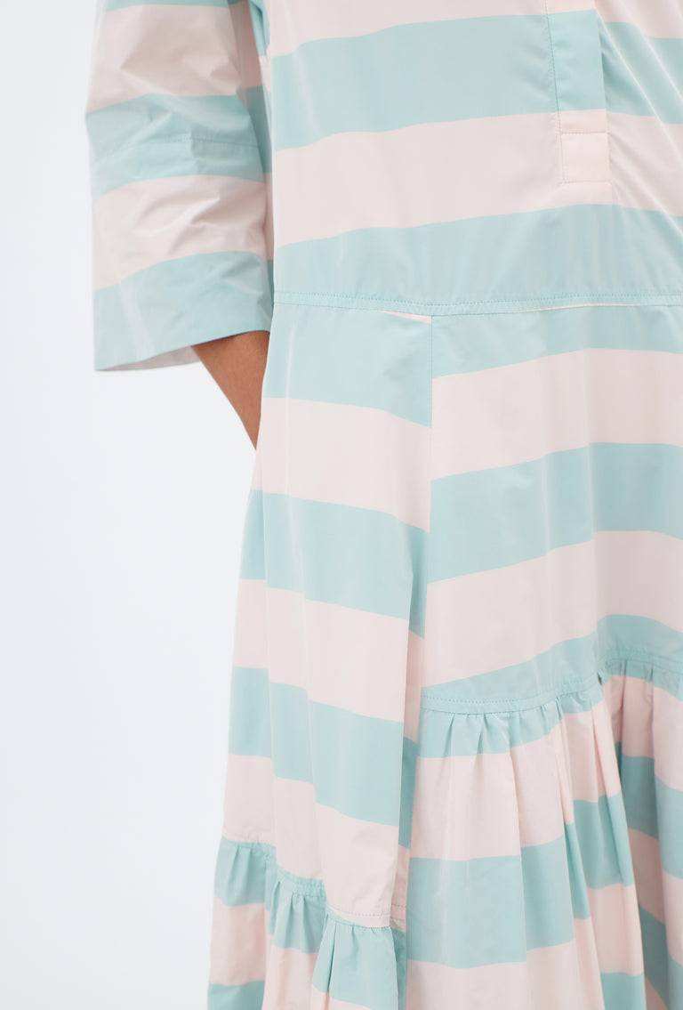 Odeeh Taffeta Block Stripe Kleid, Sorbet Fabrikladen