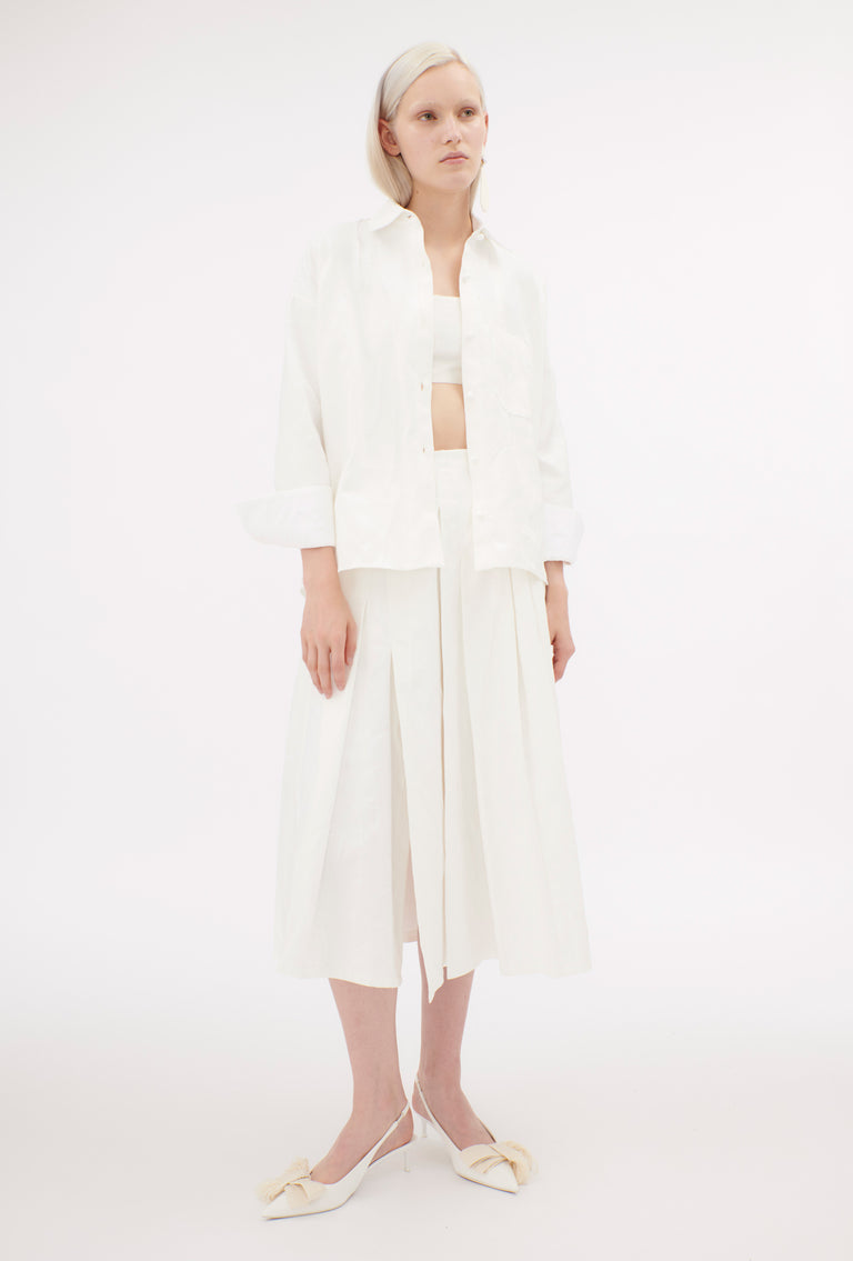 Odeeh Crinkled Duchesse Stonewashed Top, Milk Black Friday Preise