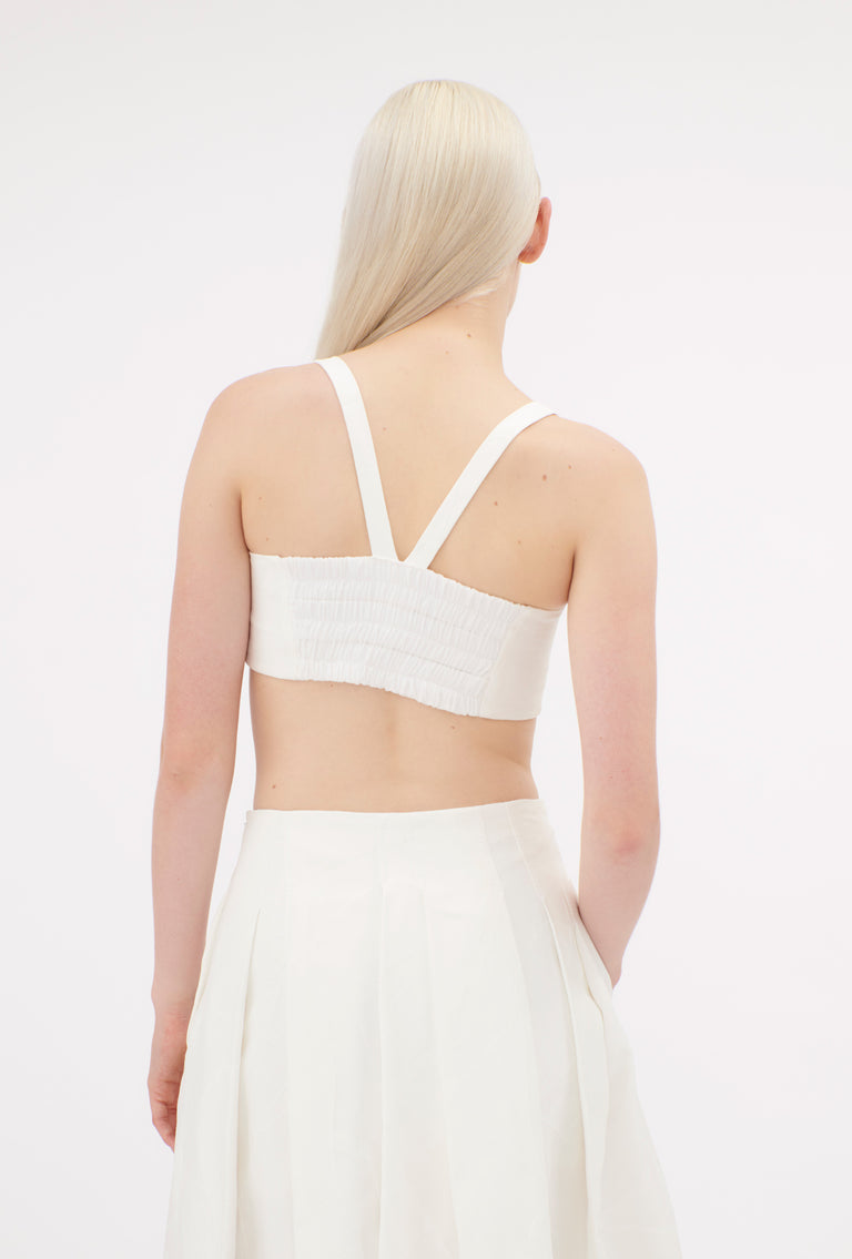 Odeeh Crinkled Duchesse Stonewashed Top, Milk Black Friday Preise