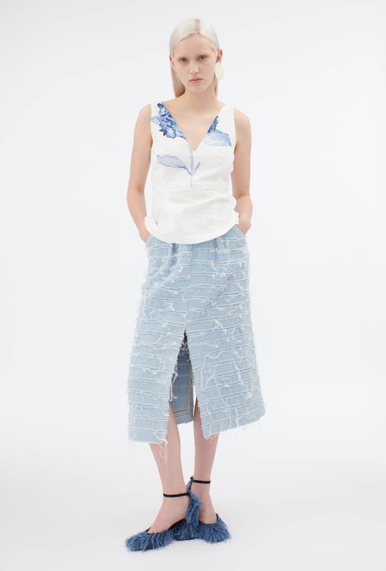 Odeeh Stone Washed Denim Rock, Blue Eyes 50% Rabatt für begrenzte Zeit