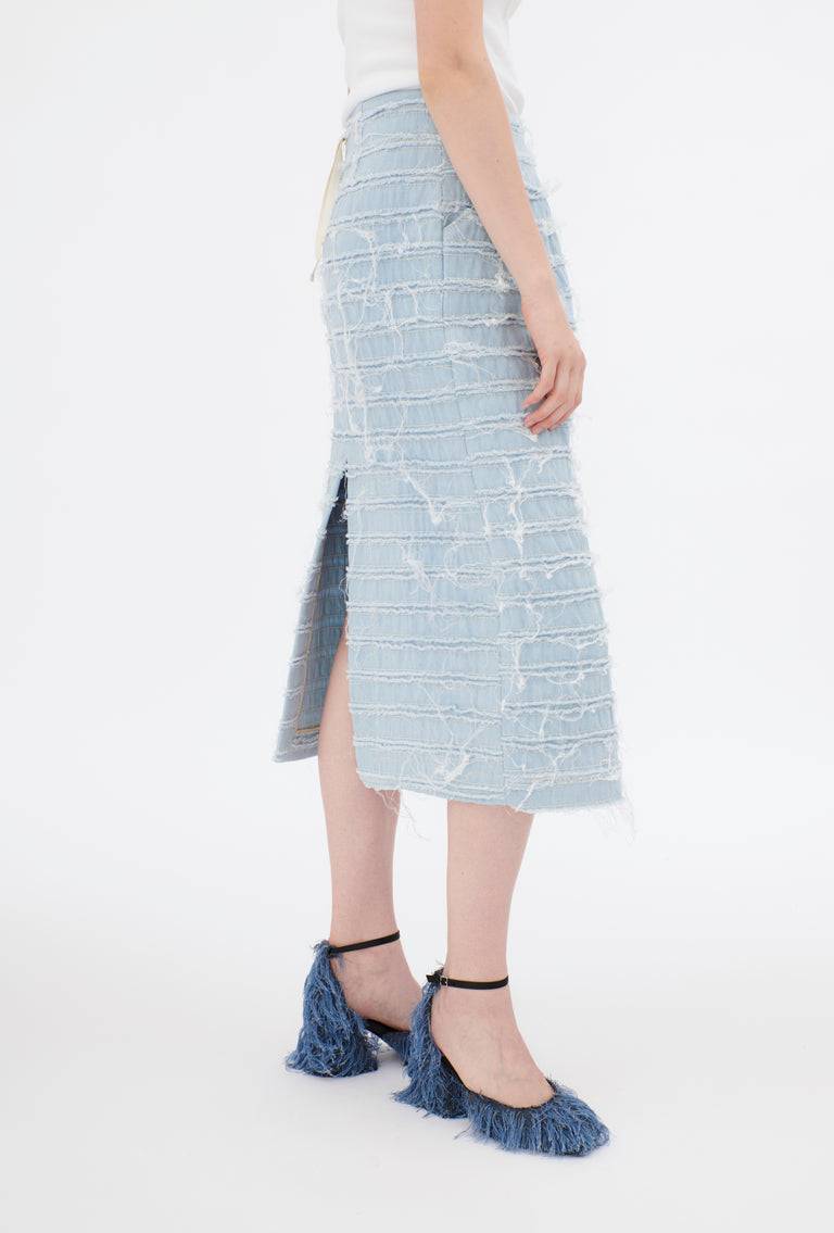 Odeeh Stone Washed Denim Rock, Blue Eyes 50% Rabatt für begrenzte Zeit