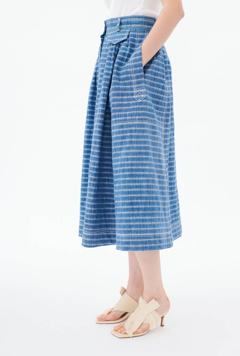 Odeeh Italian Denim Washed Indigo Stripe Rock, Light Indigo Rabatte dieses Monats