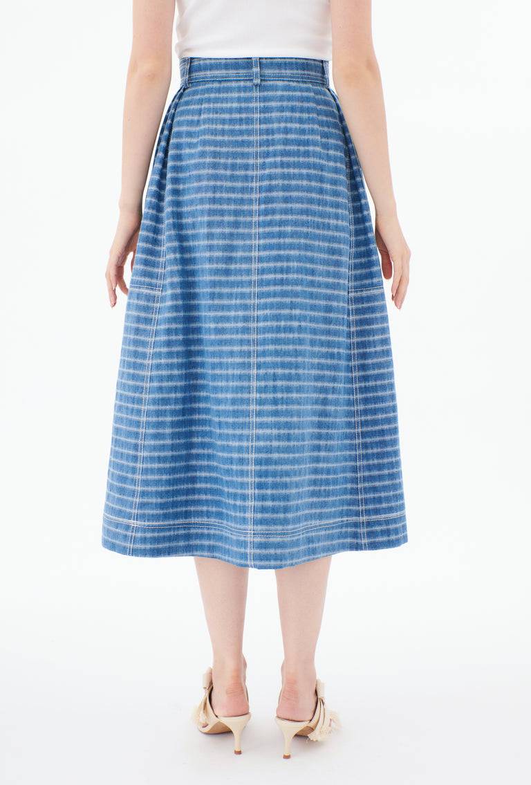 Odeeh Italian Denim Washed Indigo Stripe Rock, Light Indigo Rabatte dieses Monats