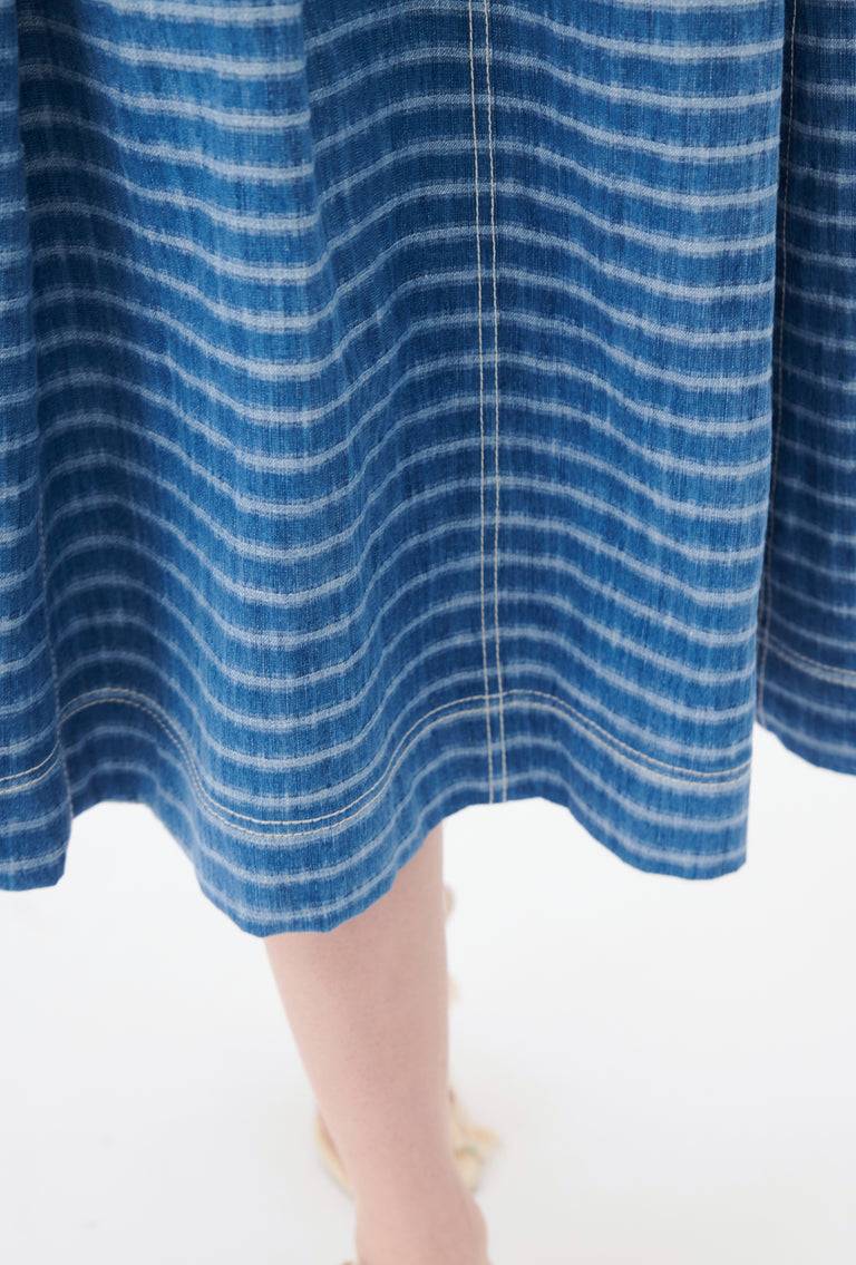 Odeeh Italian Denim Washed Indigo Stripe Rock, Light Indigo Rabatte dieses Monats
