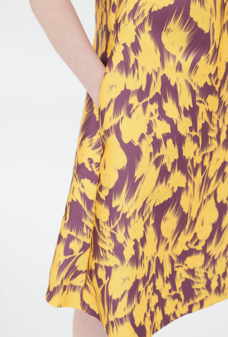 Odeeh Blurred Bouquets Duchesse Kleid, Sun Auslauf
