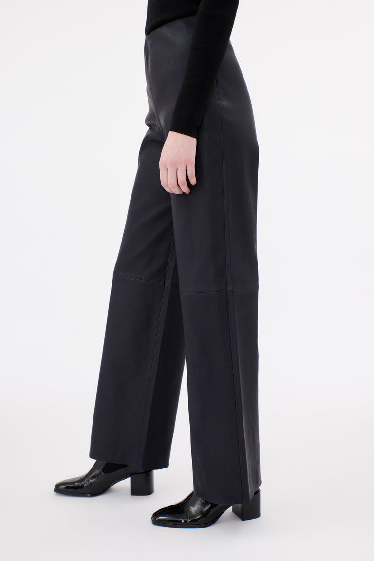 Odeeh Stretch Lamb Nappa Hose, Blackblue Fabrikverkauf