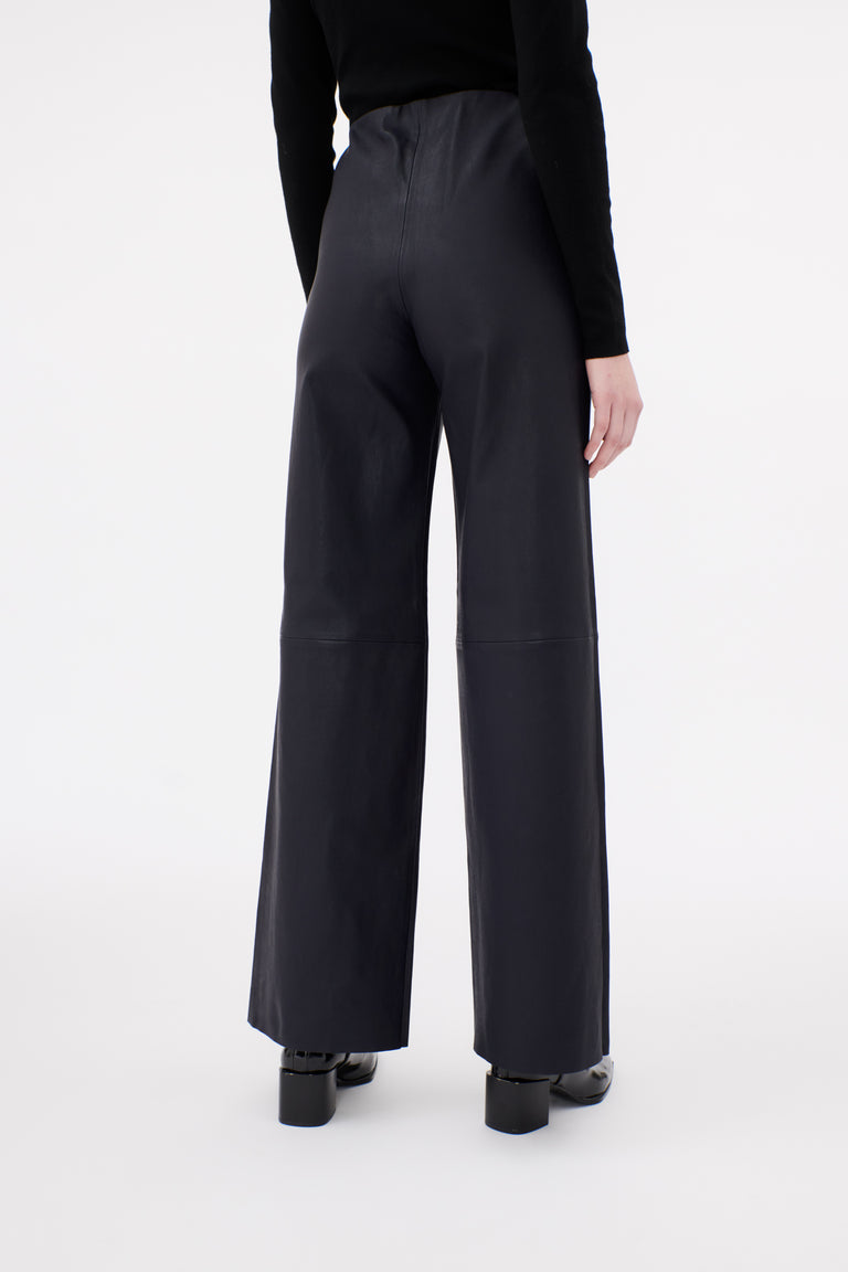 Odeeh Stretch Lamb Nappa Hose, Blackblue Fabrikverkauf