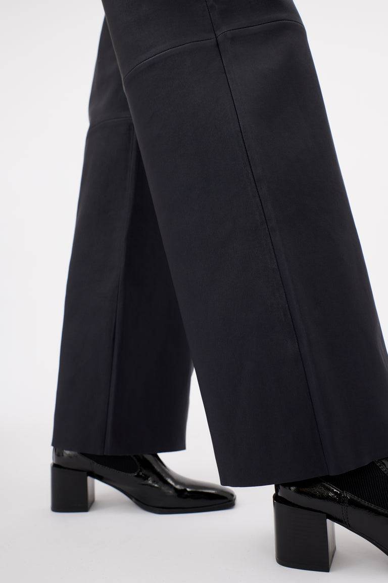 Odeeh Stretch Lamb Nappa Hose, Blackblue Fabrikverkauf