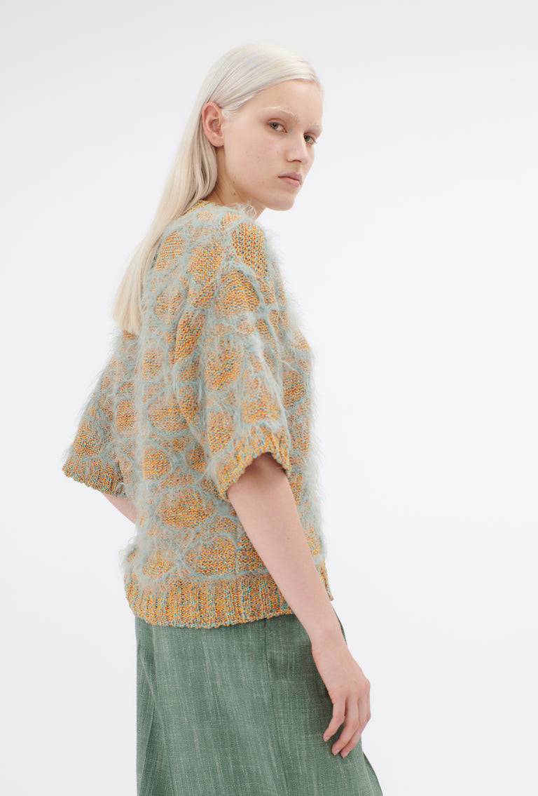 Odeeh Hairy Moulinè Pullover, French Green Kostenloser Versand