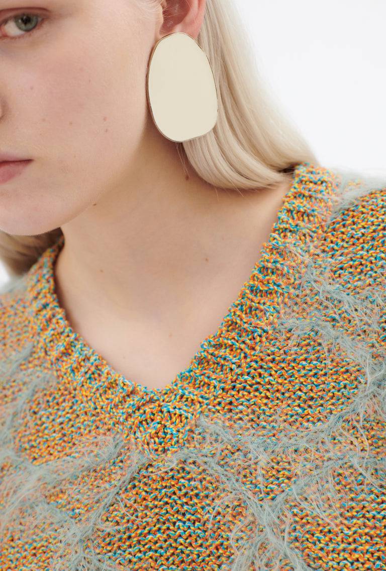 Odeeh Hairy Moulinè Pullover, French Green Kostenloser Versand
