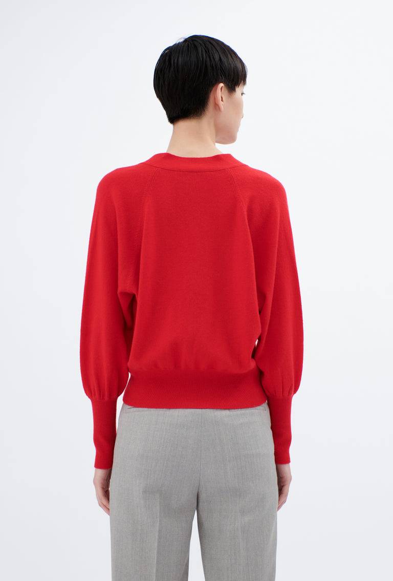 Odeeh Light Cashmere Knit Cardigan, True Red Black Friday