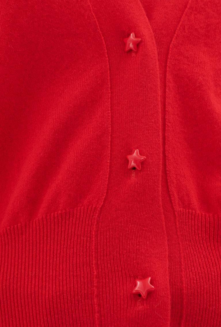Odeeh Light Cashmere Knit Cardigan, True Red Black Friday