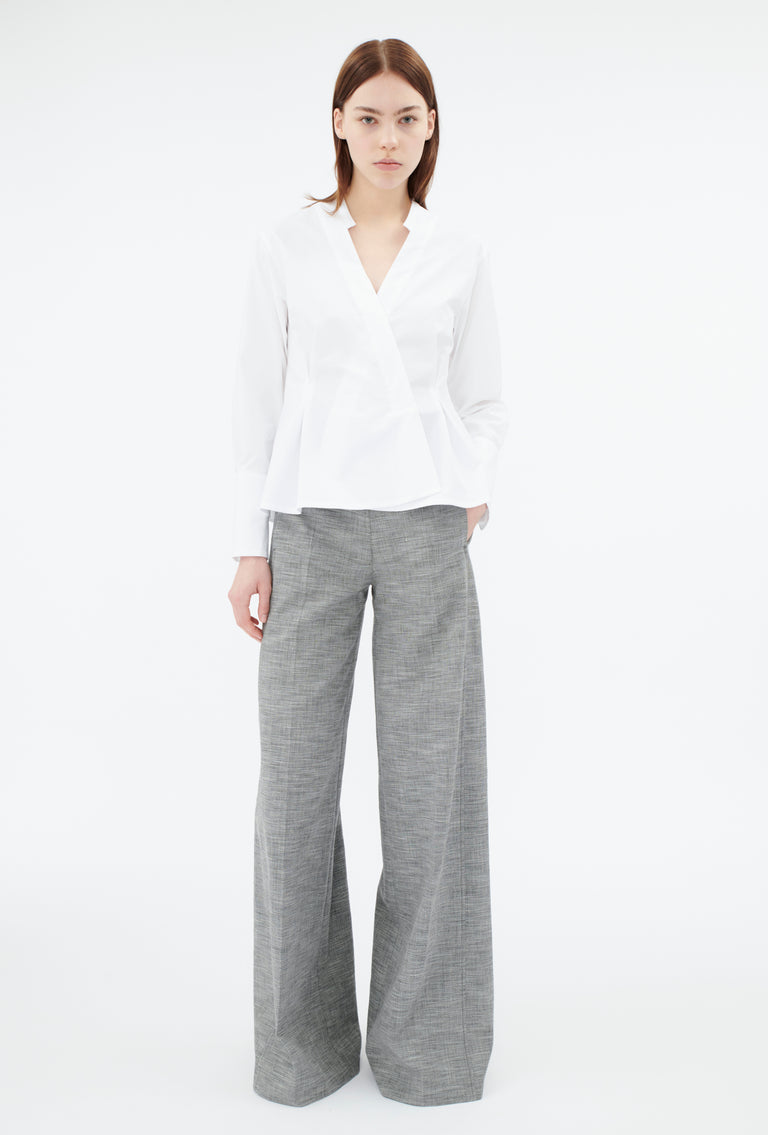 Odeeh Cotton Popeline Bluse, White Lagerräumung