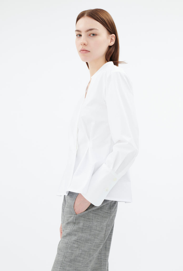 Odeeh Cotton Popeline Bluse, White Lagerräumung