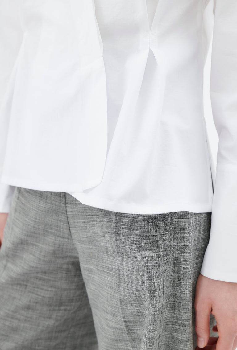 Odeeh Cotton Popeline Bluse, White Lagerräumung