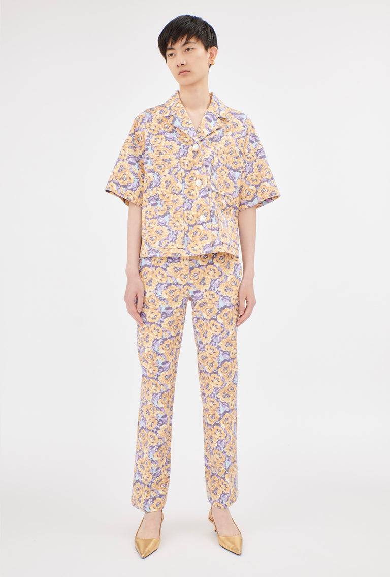 Odeeh Anemones Cotton Gabardine Hose, Lilac Super Sparpreis
