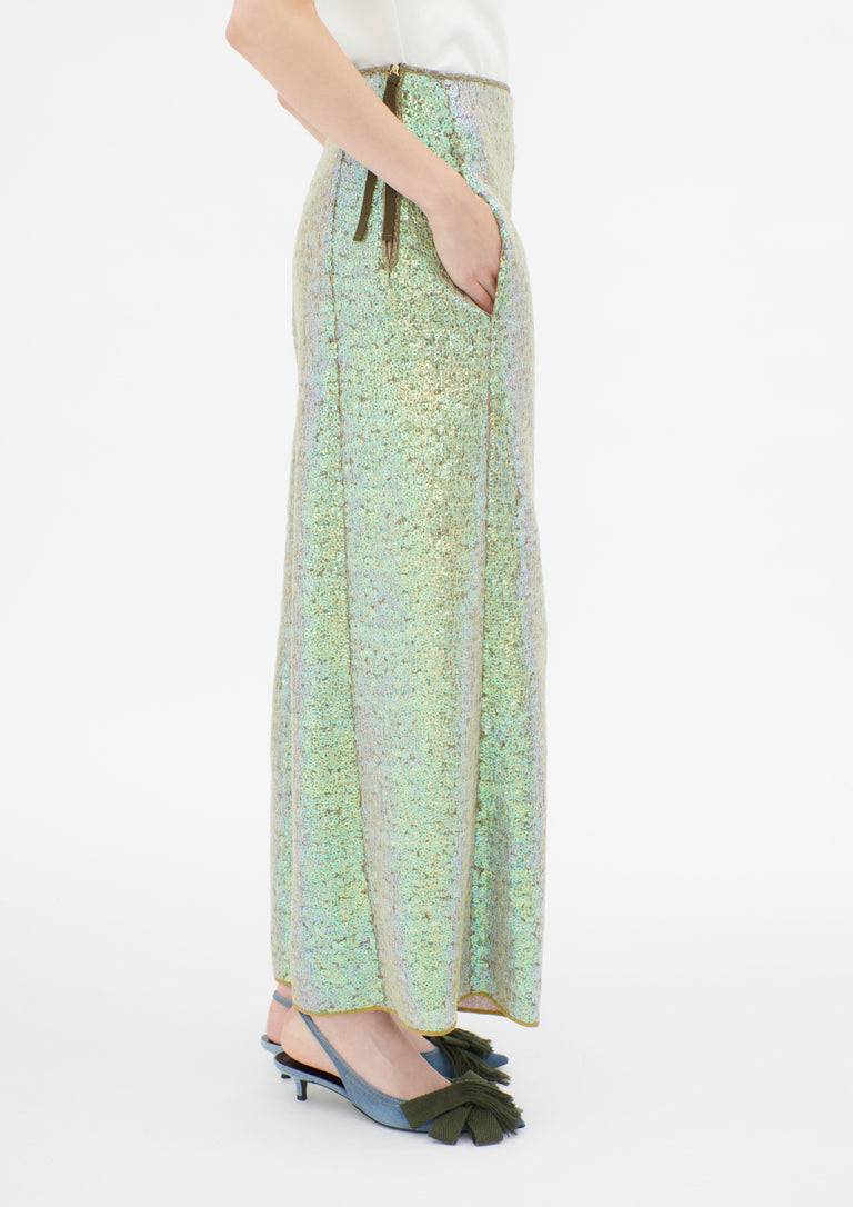 Odeeh Hazy Sequins Hose, Mermaid green Begrenzte Freigabe