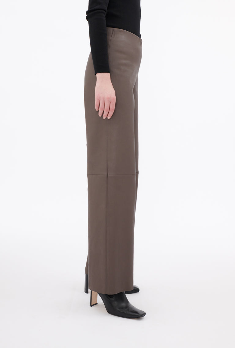 Odeeh Nappa Stretch Lederhose, Olive-brown Letzte 3 Tage