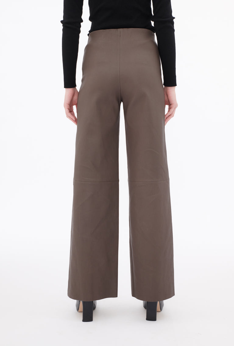 Odeeh Nappa Stretch Lederhose, Olive-brown Letzte 3 Tage