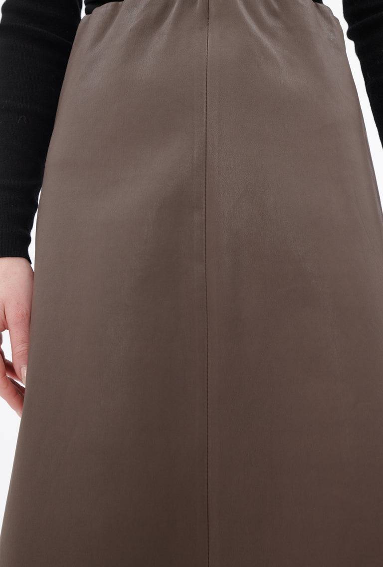 Odeeh Nappa Stretch Lederrock, Olive-brown Zeitbegrenzte Promotion