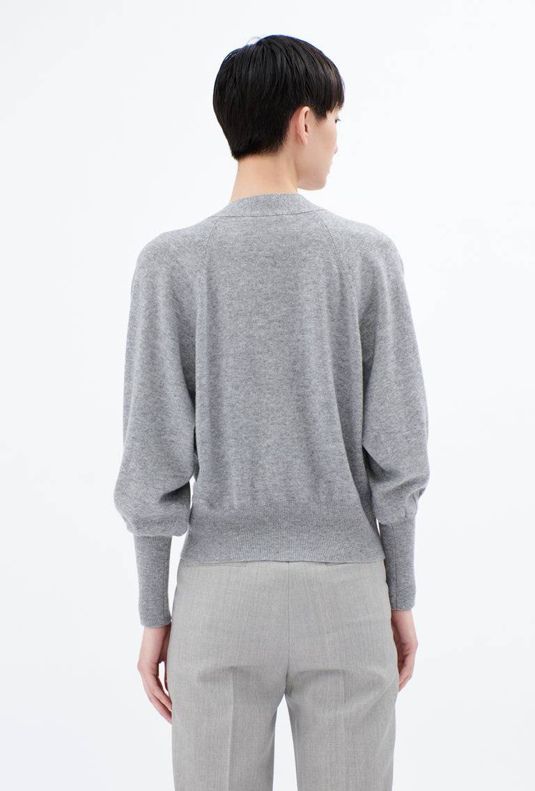 Odeeh Light Cashmere Knit Cardigan, Heather Grey Sonderangebot der Fabrik