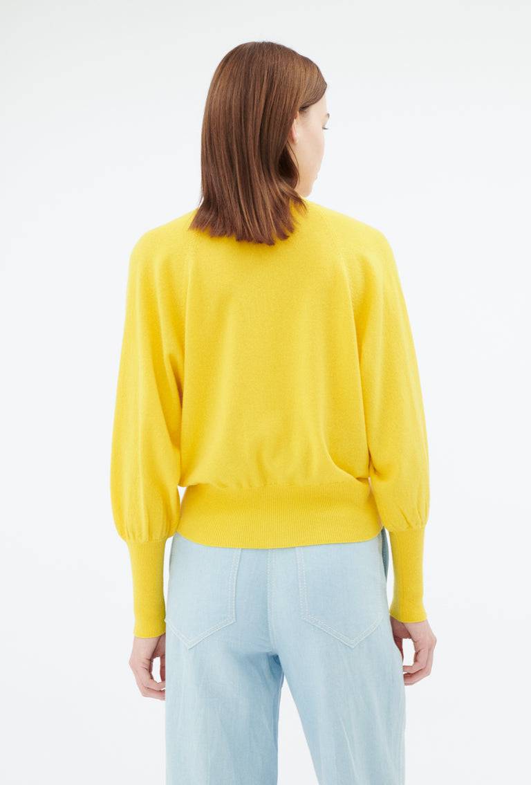 Odeeh Light Cashmere Cardigan, Canary Yellow Vierteljährliche Förderung