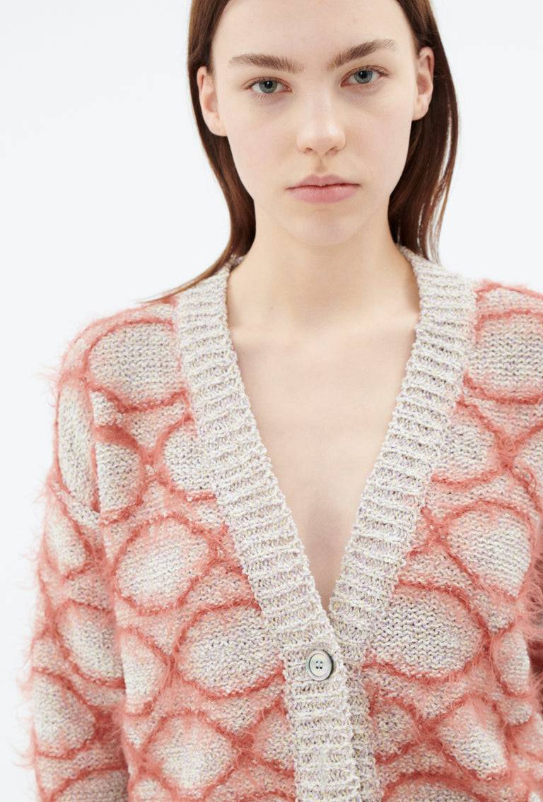 Odeeh Hairy Moulinè Cardigan, Basket Super Rabatt