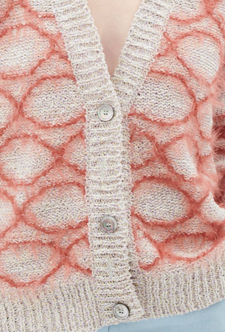 Odeeh Hairy Moulinè Cardigan, Basket Super Rabatt
