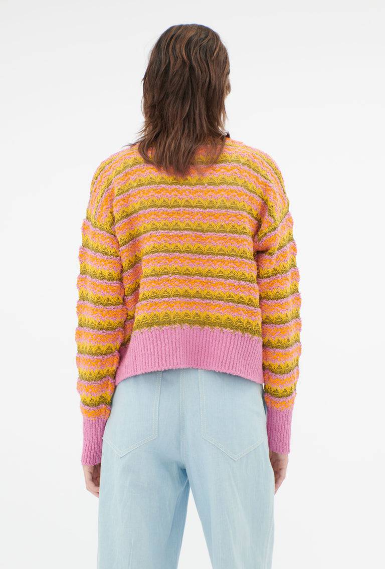 Odeeh Structured Lines Cardigan, Orange Begrenzt auf 3 Tage