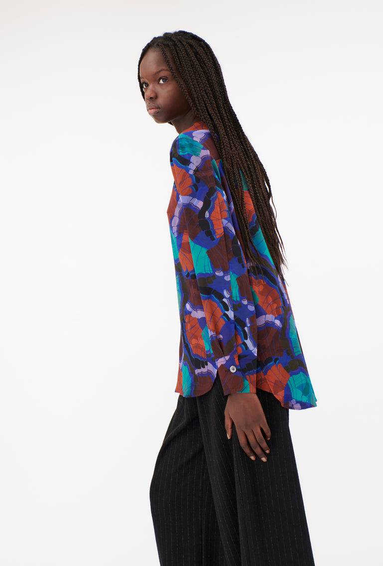 Odeeh Fans Bluse, Peacock 50% Rabatt für begrenzte Zeit