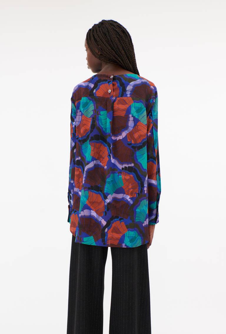 Odeeh Fans Bluse, Peacock 50% Rabatt für begrenzte Zeit