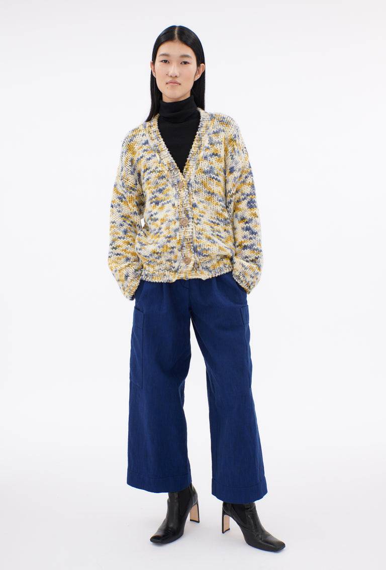 Odeeh Multicolour Printed Wool Cardigan, Honey Rabatte dieses Monats