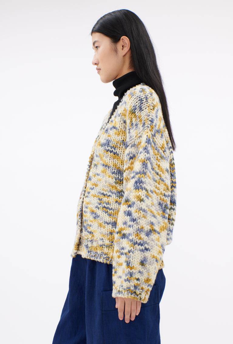 Odeeh Multicolour Printed Wool Cardigan, Honey Rabatte dieses Monats