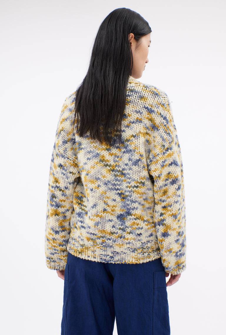 Odeeh Multicolour Printed Wool Cardigan, Honey Rabatte dieses Monats